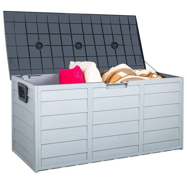Caja baúl para exterior con ruedas