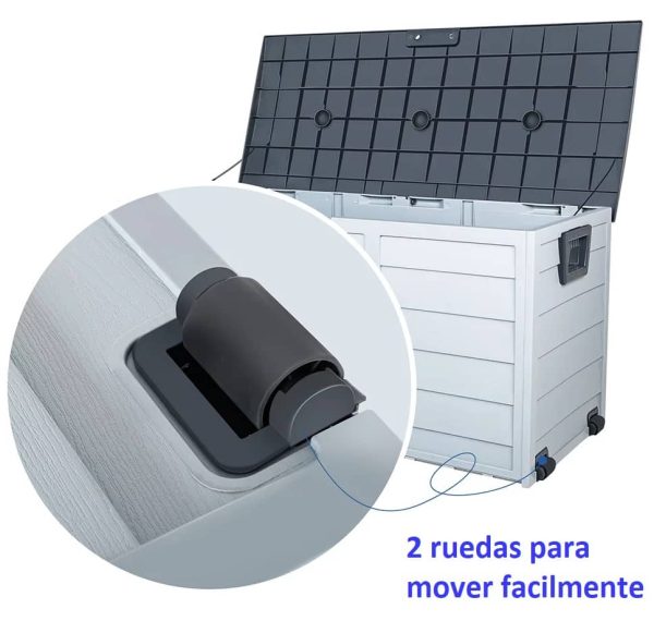Caja baúl para exterior con ruedas - Imagen 4