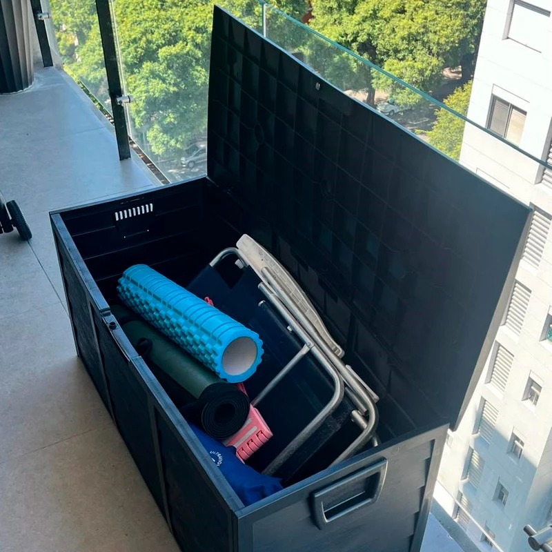 Caja baúl para exterior con ruedas - Imagen 3