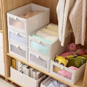 Caja de almacenamiento de tela plegable