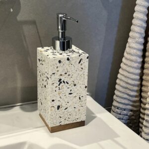 Dispensador de jabón rectangular terrazo