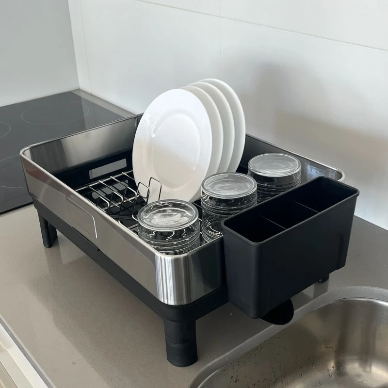 Escurridor seca platos de acero inoxidable con bandeja - Imagen 8