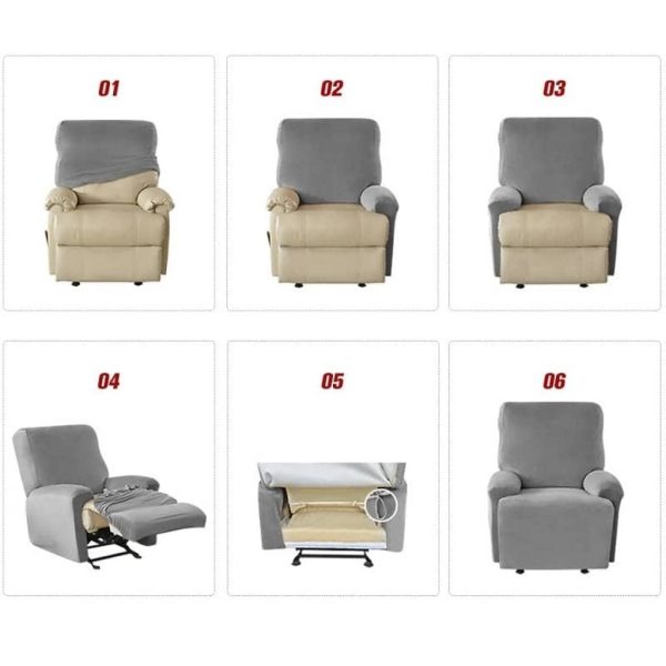 Funda sillón reclinable 1 cuerpo lisa + Colores - Imagen 11