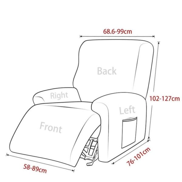 Funda sillón reclinable 1 cuerpo lisa + Colores - Imagen 12