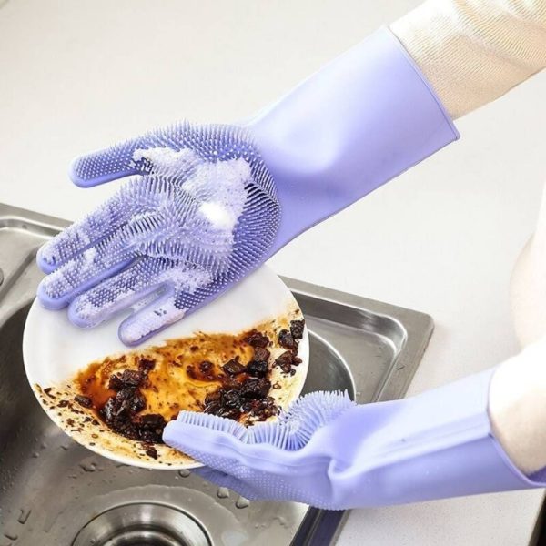 Guantes con esponja mágicos para lavar platos - Imagen 3