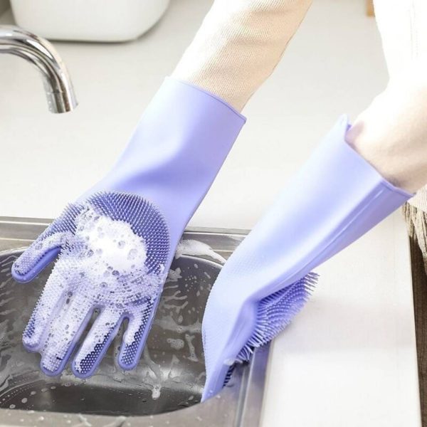 Guantes con esponja mágicos para lavar platos - Imagen 2