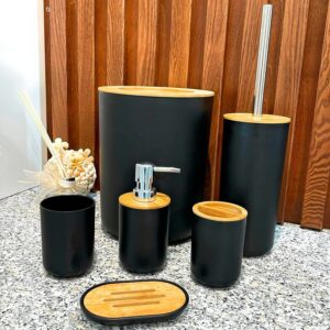 Juego de Accesorios para Baño 6 Piezas Bambú N