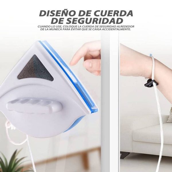 Limpiador imán magnético doble cara para vidrios ventanas y puertas - Imagen 3