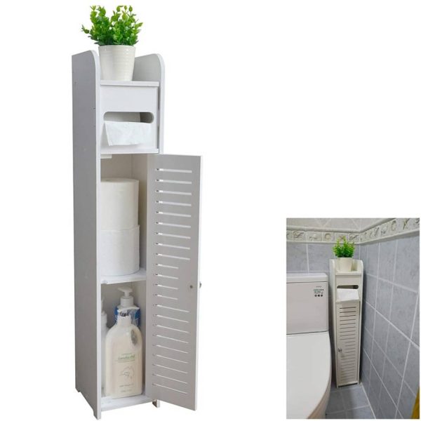 Mueble organizador con puertas y estantes para espacios reducidos - Imagen 3