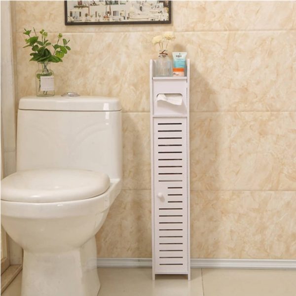 Mueble organizador con puertas y estantes para espacios reducidos - Imagen 2