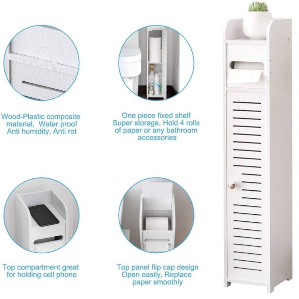 Mueble organizador con puertas y estantes para espacios reducidos - Imagen 5