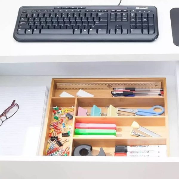 Organizador de cajones y cubiertos bambú - Imagen 7