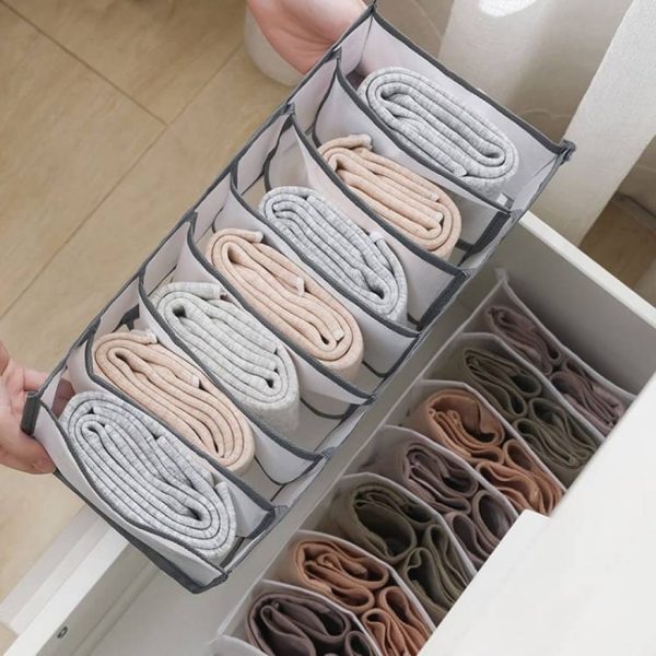 Organizador de ropa interior con divisiones angosto