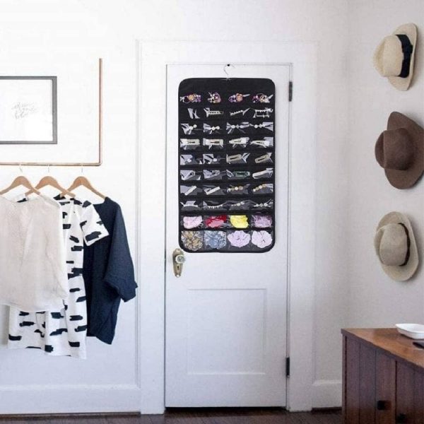 Organizador joyero colgante 80 compartimientos doble faz - Imagen 7