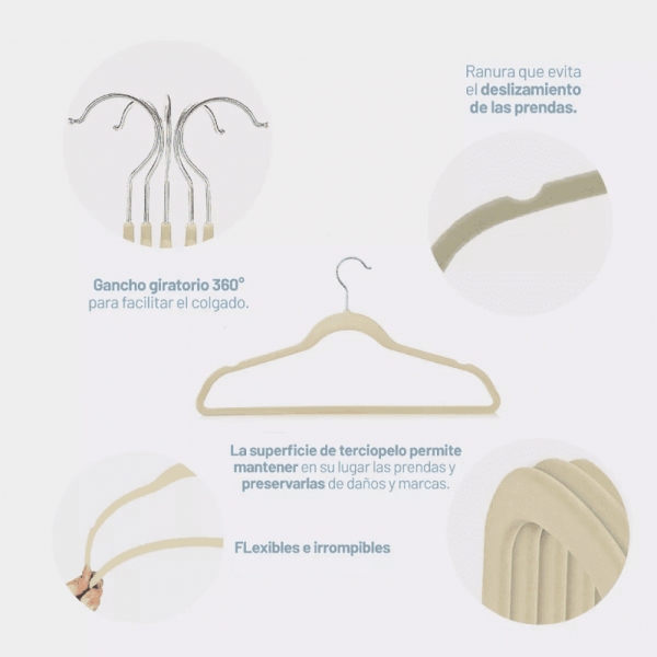 Percha de terciopelo antideslizante - Imagen 3