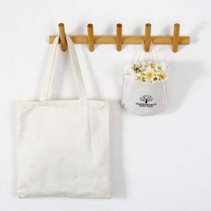 Perchero de pared 5 ganchos madera bambú
