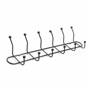 Perchero de pared negro de metal