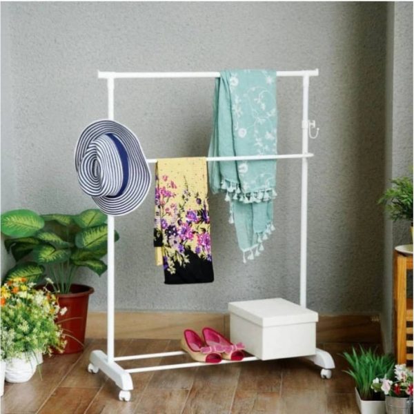 Perchero de ropa 2 niveles altura ajustable - Imagen 3