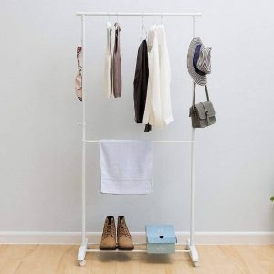 Perchero de ropa 2 niveles altura ajustable