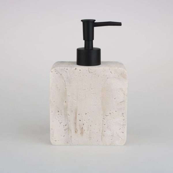 Dispensador de jabón rectangular diseño mármol