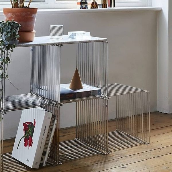 Cubo estante organizador de hierro - Imagen 3