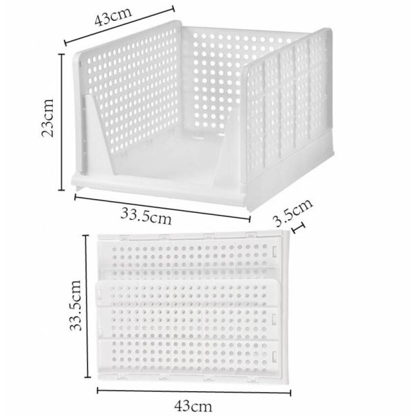 Estante cajonera plegable y apilable de plástico cocina baño XL - Imagen 9