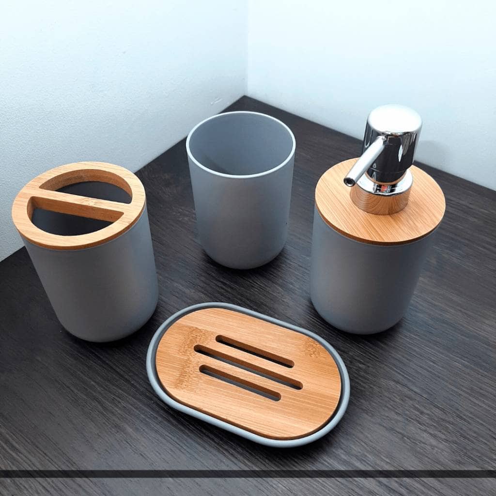 Juego de Accesorios para Baño 6 Piezas Bambú N - Imagen 6