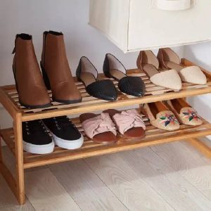 Zapatera 2 niveles de bambu