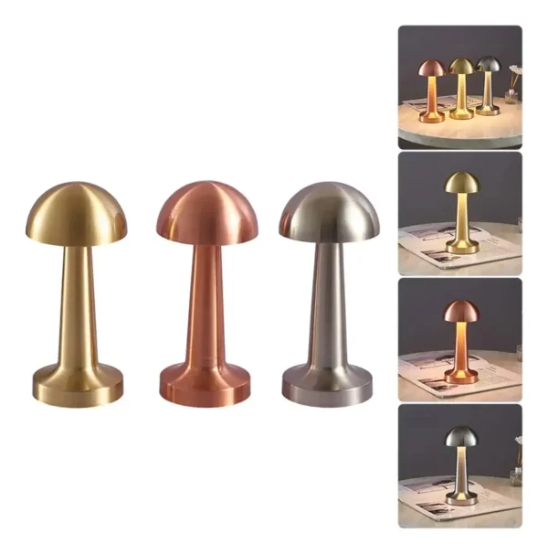 Lámpara De Mesa Portátil Recargable Usb Metalica Domus - Imagen 3
