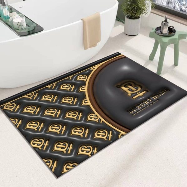 Alfombra De Baño Efecto 3d Inflado Gran Absorción 50×80