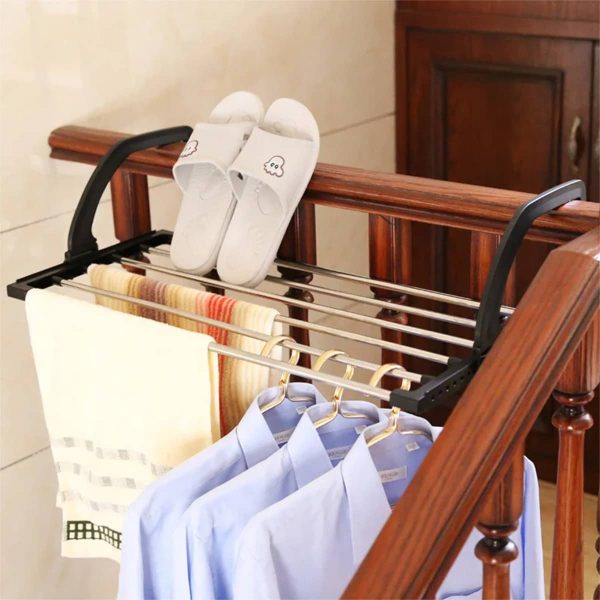 Rack Perchero Interior Exterior Para Secado Ropa Ajustable - Imagen 2