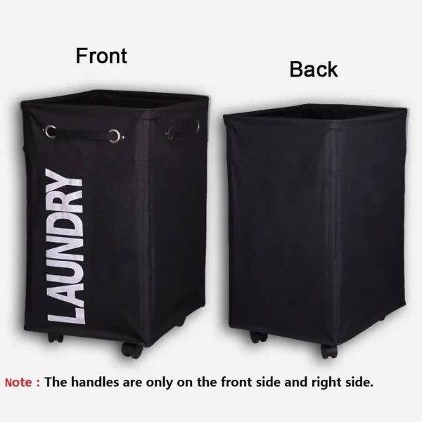 Cesto Para Ropa Sucia Ruedas Canasto Lavadero Movil Laundry - Imagen 5