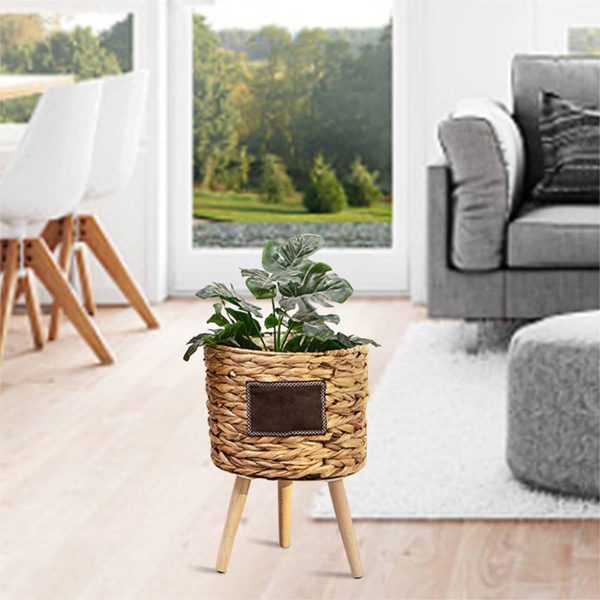 Porta Macetas Deco Estilo Boho Fabricado Mimbre - Imagen 4