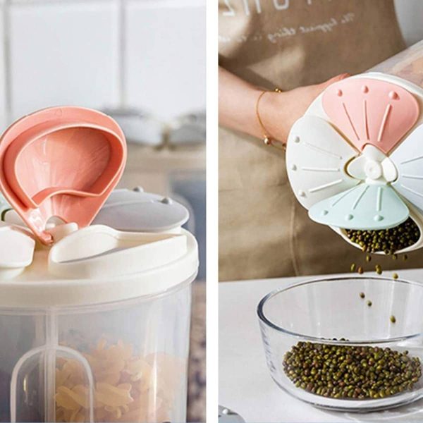Dispensador Cereales Snacks 4 Compartimentos Removible- 2,5l - Imagen 3