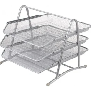 Organizador Set Escritorio De Metal Bandeja Triple