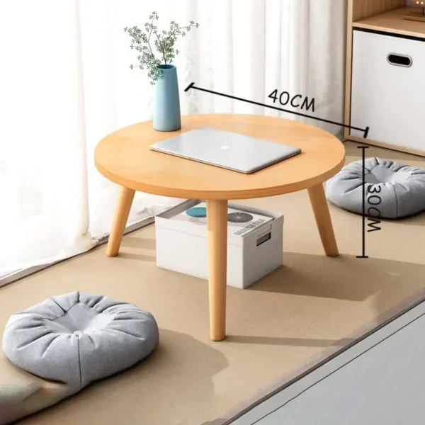 Mesa Ratona Nórdica Living Minimalista Decoración Redonda - Imagen 2