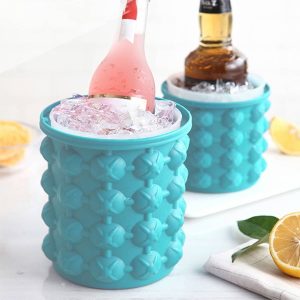 Hielera Circular Silicona Congela Rápido Enfria Latas 1000ml