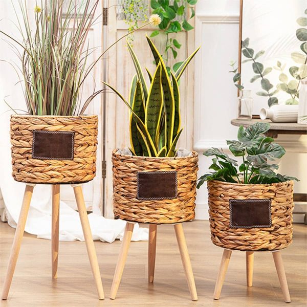 Porta Macetas Deco Estilo Boho Fabricado Mimbre