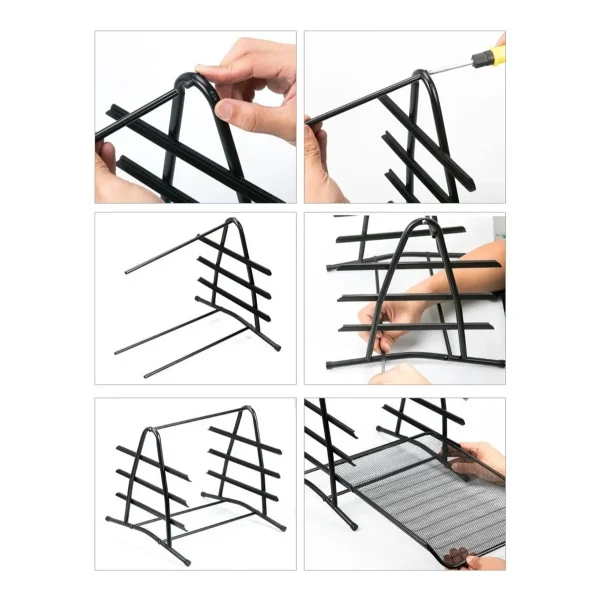 Organizador Set Escritorio De Metal Bandeja Triple - Imagen 2