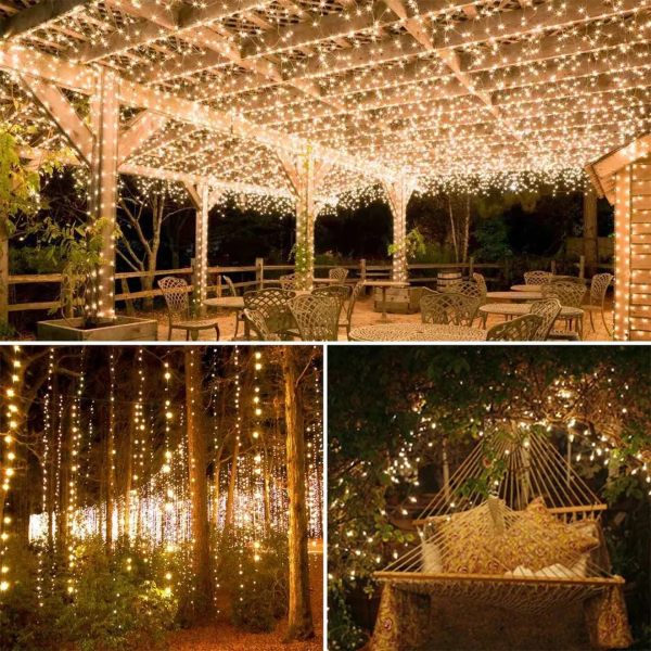 Guirnalda Guía 100 Mini Luces Led Luciérnagas Solar Navidad - Imagen 5