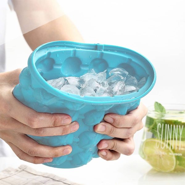 Hielera Circular Silicona Congela Rápido Enfria Latas 1000ml - Imagen 2