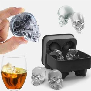 Hielera, Molde Hielo, Cubetera De Silicona Forma Calavera