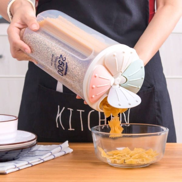 Dispensador Cereales Snacks 4 Compartimentos Removible- 2,5l