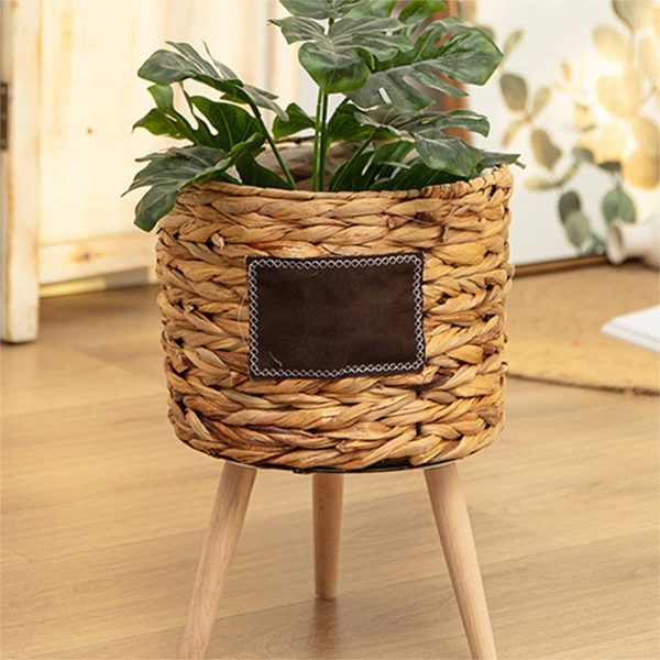 Porta Macetas Deco Estilo Boho Fabricado Mimbre - Imagen 2