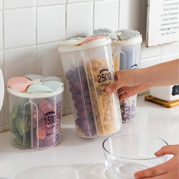 Dispensador Cereales Snacks 4 Compartimentos Removible- 2,5l - Imagen 5