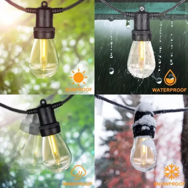 Guirnalda Para Exteriores 10 Luces Led Vintage