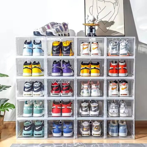 Caja zapatera apilable para ordenar zapatos dura - Imagen 4