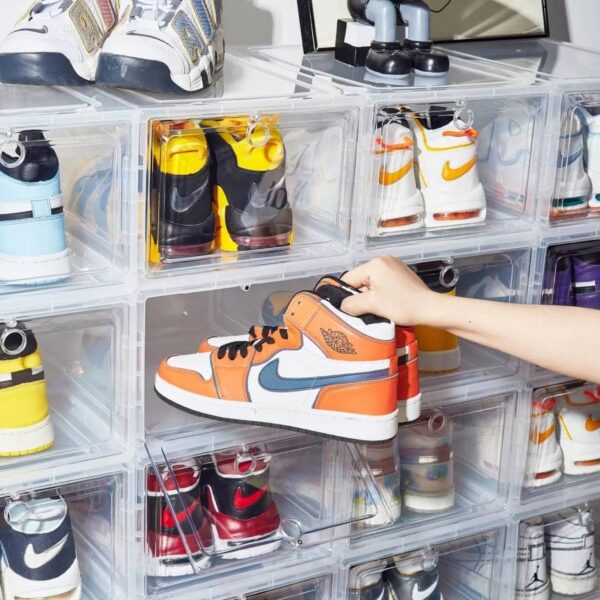 Caja zapatera apilable para ordenar zapatos dura - Imagen 3