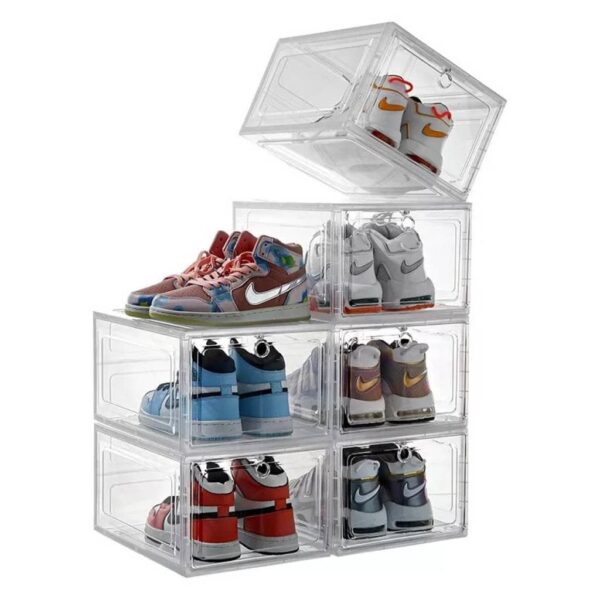 Caja zapatera apilable para ordenar zapatos dura - Imagen 5