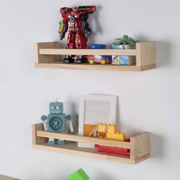 Estante repisa y toallero de pared bambú - Imagen 4